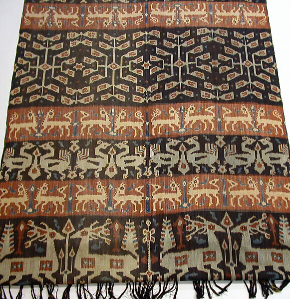 Man's Shoulder or Hip Cloth (Hinggi), Cotton, Sumba 