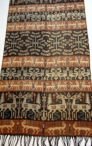 Man's Shoulder or Hip Cloth (Hinggi), Cotton, Sumba