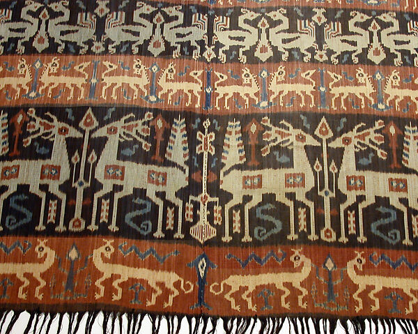 Man's Shoulder or Hip Cloth (Hinggi), Cotton, Sumba