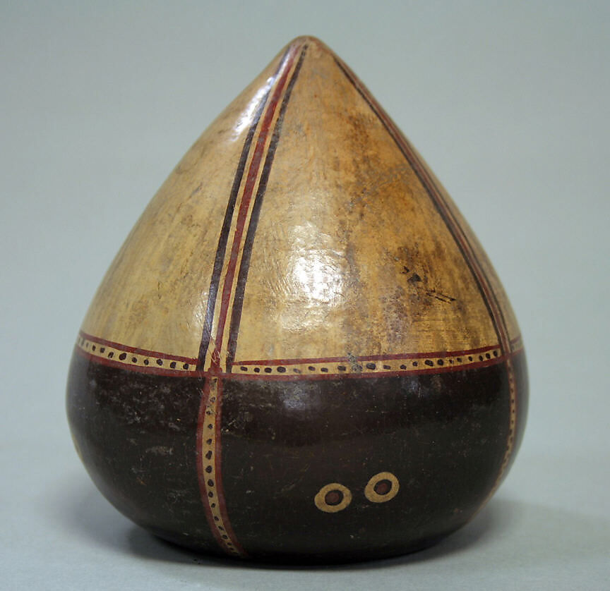 Painted Bowl with Pointed Base, Ceramic, pigment, Nasca 