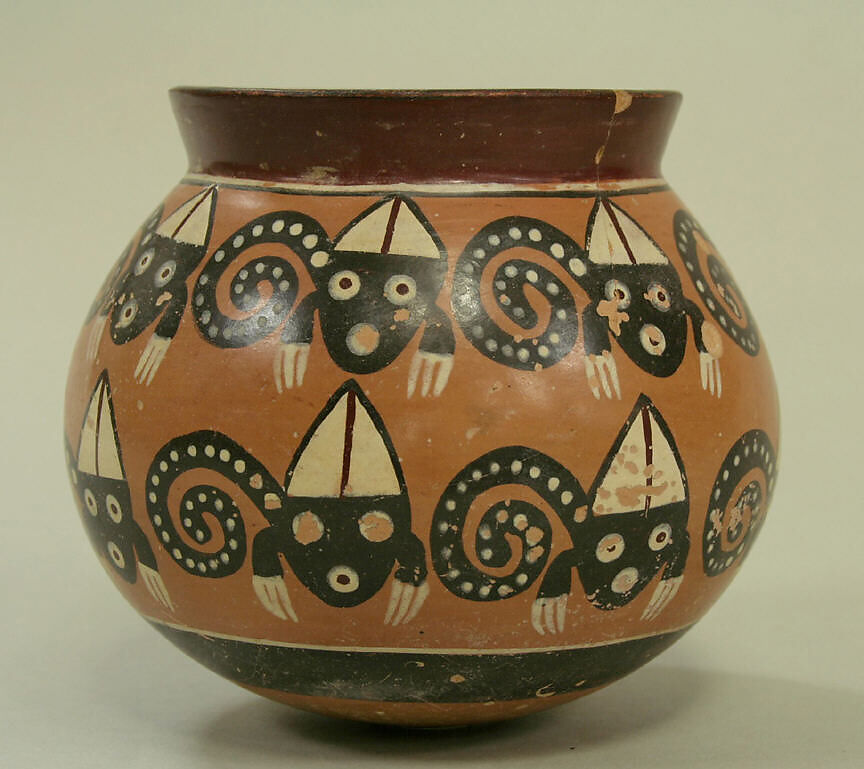 Painted Jar, Ceramic, pigment, Nasca 