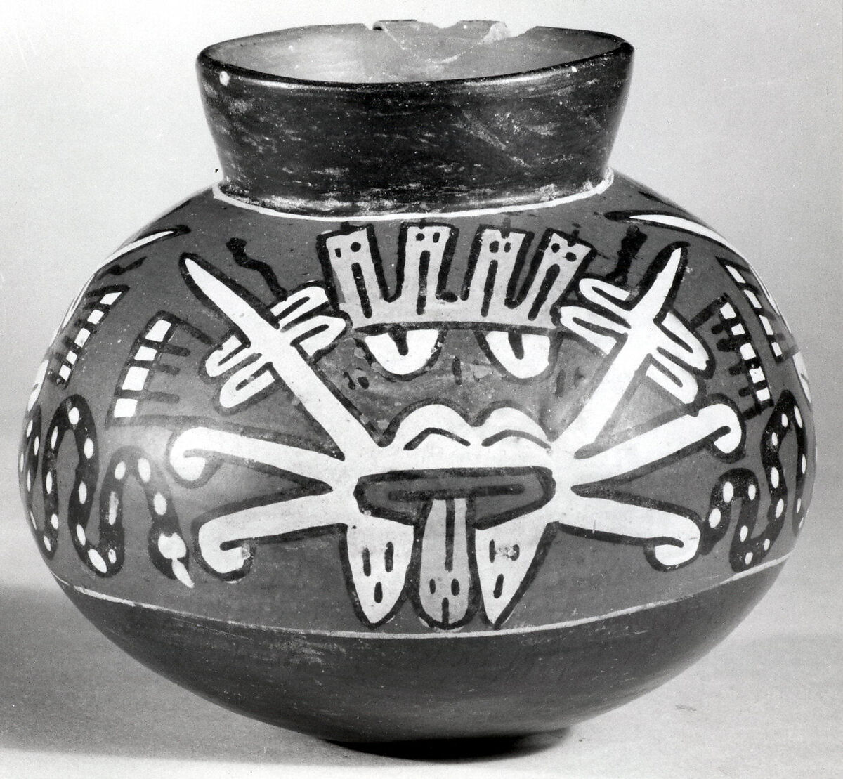 Jar, Whiskered Face, Ceramic, Nasca 