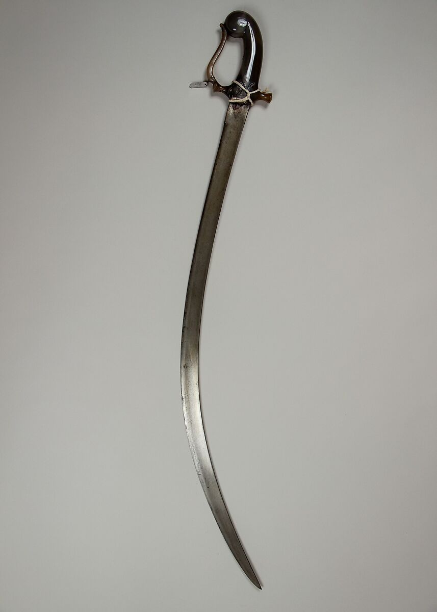 Sword (Shamshir), Steel, agate, Indian 