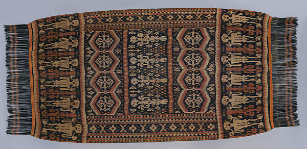 Man's Shoulder or Hip Cloth (Hinggi), Cotton, Sumba 