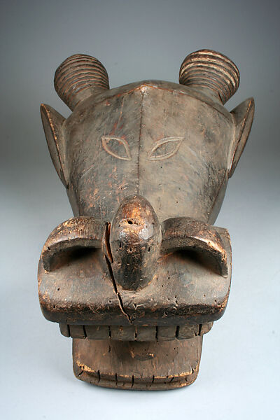 Helmet Mask: Animal, Wood, kaolin, Noni peoples 