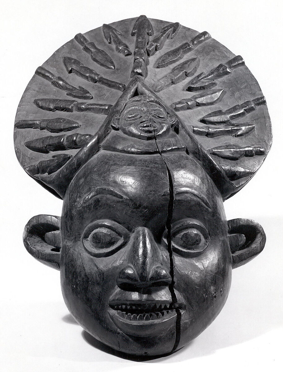 Helmet Mask, Wood, pigment, Kom peoples, Tikar group 