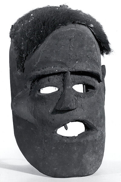 Mask (Nka), Wood, fur, skin, Banyang