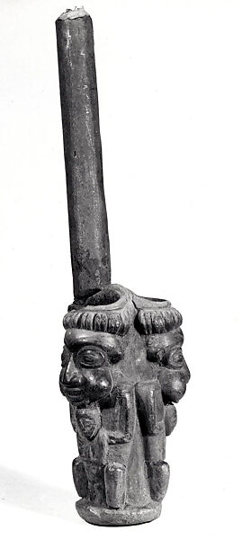 Pipe, Terracotta, wood, Bamileke (Bangangte) 