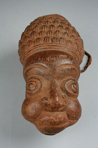 Model Pipe Bowl: Head, Terracotta, Bamessing 