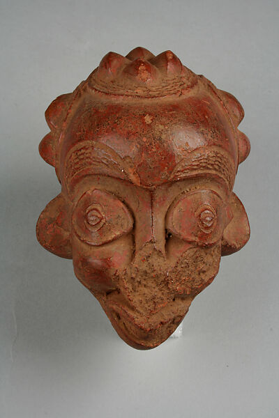 Model Pipe Bowl: Head, Terracotta, Bamessing 