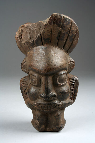 Model Pipe Bowl: Figure, Terracotta, Bamessing 