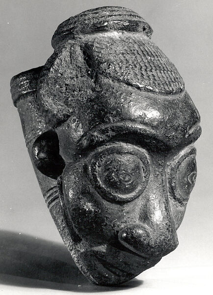 Model Pipe Bowl: Head, Terracotta, Bamessing