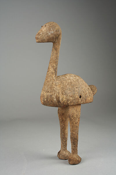 Figure: Ostrich, Dogon blacksmith, Wood, iron, Dogon peoples
