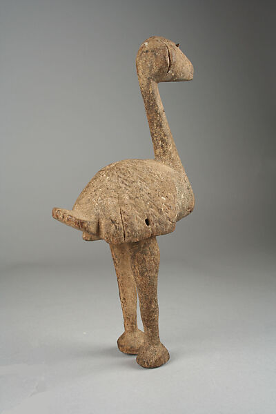 Figure: Ostrich, Dogon blacksmith, Wood, iron, Dogon peoples
