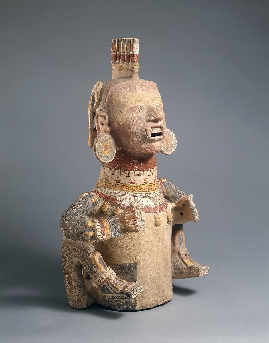 Xantil (deity censer), Eastern Nahua artist(s), Ceramic, slip, Eastern Nahua