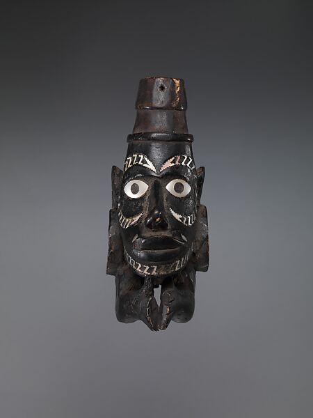 Nguzunguzu (canoe prow ornament), Wood, paint, shell, New Georgia Island people(?)