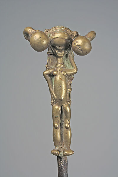 Staff: Female Figure, Bronze, iron, Bassa peoples
