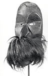 Ge gon face mask, Dan artist, Wood, fur, sacrificial material, copper alloy, iron, string, pigment, Dan peoples