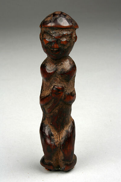 Amulet: Female Figure, Wood, Bamileke (Bafoussam) 
