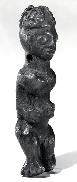 Amulet: Male Figure, Wood, pigment, Kom chiefdom