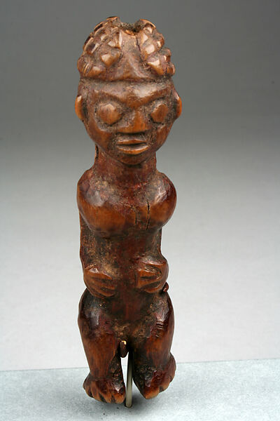 Amulet: Male Figure, Wood, pigment, Kom chiefdom 