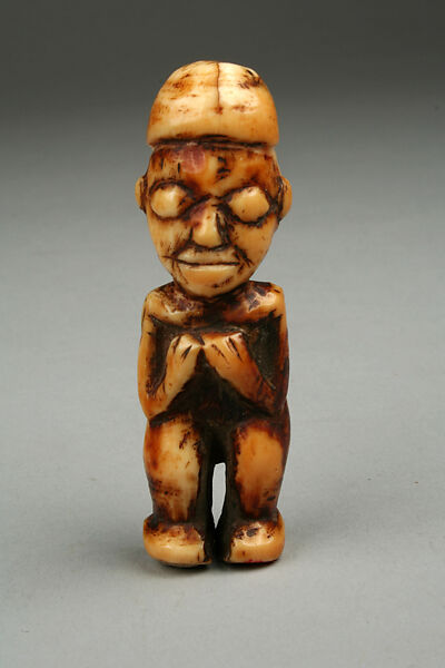 Amulet: Figure, Ivory, camwood powder, Tikar peoples, Kom group 