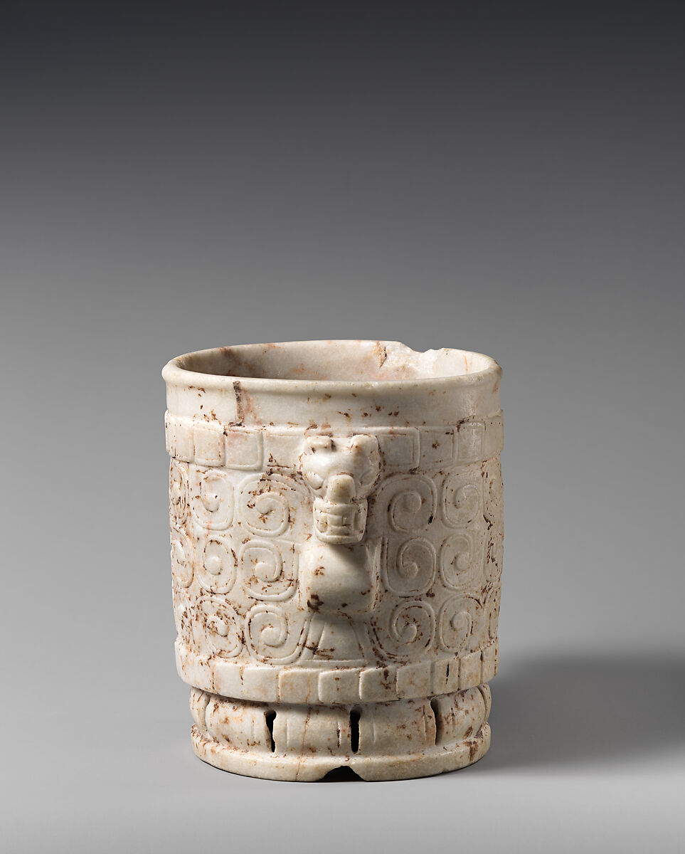 Pedestal vessel, Ulúa Valley artist(s), Marble, Ulúa Valley