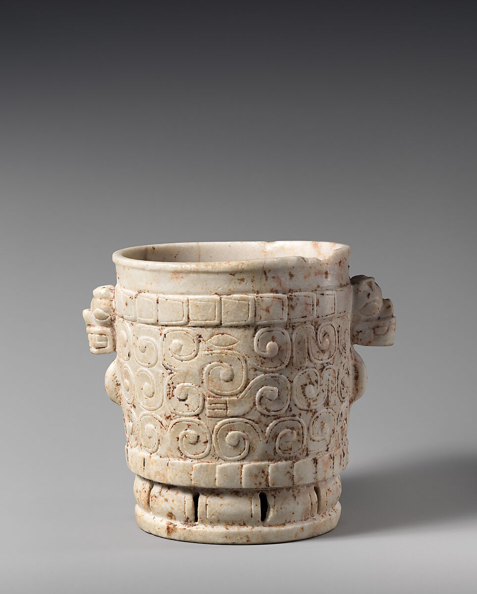 Pedestal vessel, Ulúa Valley artist(s), Marble, Ulúa Valley