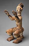 Anjenu shrine figure, Oklenyi of Okungaga (ca. 1900–ca. 1990, Otukpa district, Nigeria), Wood, pigment, Okpoto peoples (Idoma)