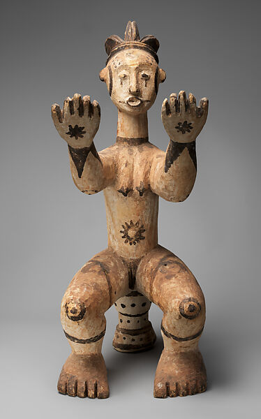 Figure: Seated Female (Anjenu), Oklenyi of Akunga, Wood, pigment, Okpoto peoples (Idoma) 