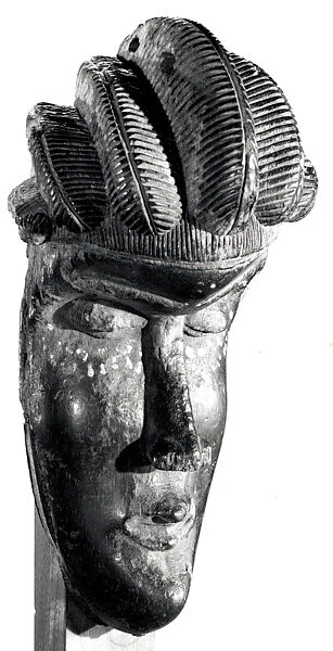 Mask, Wood, pigment, metal, Bassa