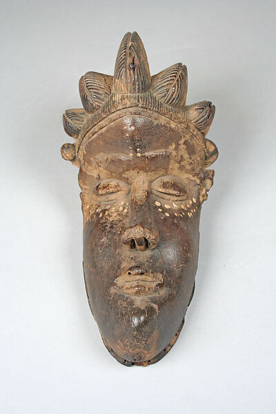 Mask, Wood, pigment, metal, Bassa 