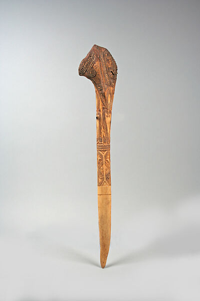 Dagger, Cassowary bone, pigment, Kwanga people 