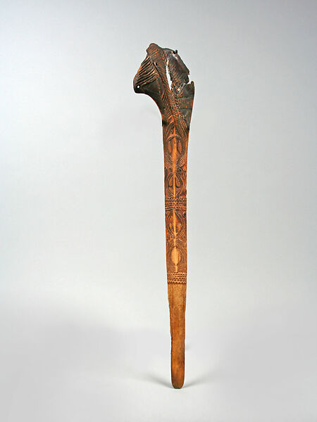 Dagger, Cassowary bone, pigment, Kwanga people 