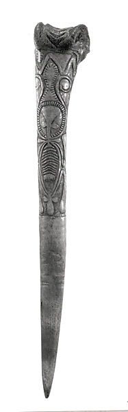 Dagger, Cassowary bone, pigment, Kwanga people 