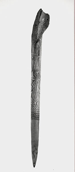 Dagger, Cassowary bone, pigment, Kwanga people 