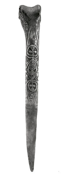 Dagger, Cassowary bone, pigment, Kwanga people 