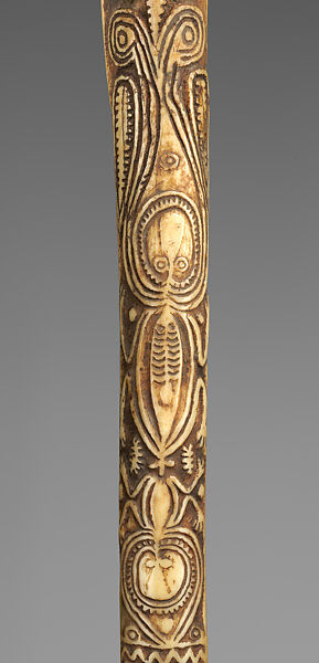 Dagger, Cassowary bone, pigment, Kwanga people