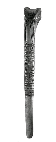 Dagger, Cassowary bone, pigment, Kwanga people 