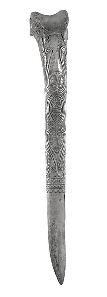 Dagger, Cassowary bone, pigment, Kwanga people 