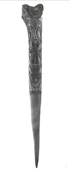 Dagger, Cassowary bone, pigment, Kwanga people 