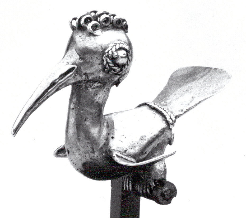 Bird Finial, Gold, Zenu or Sinu