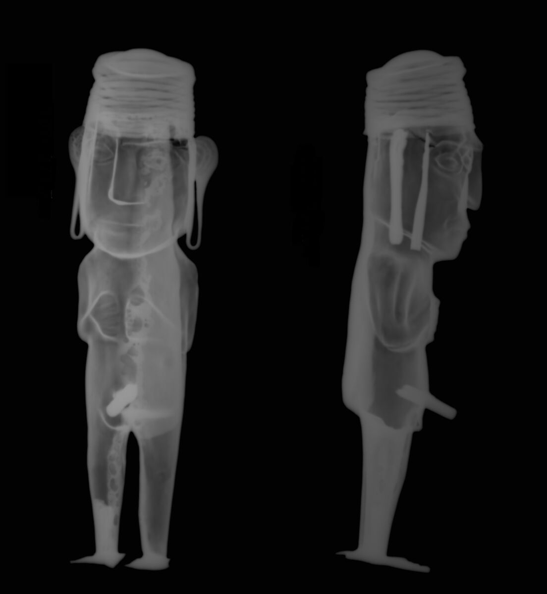 Miniature male effigy, Inca artist(s), Gold-silver alloy, Inca