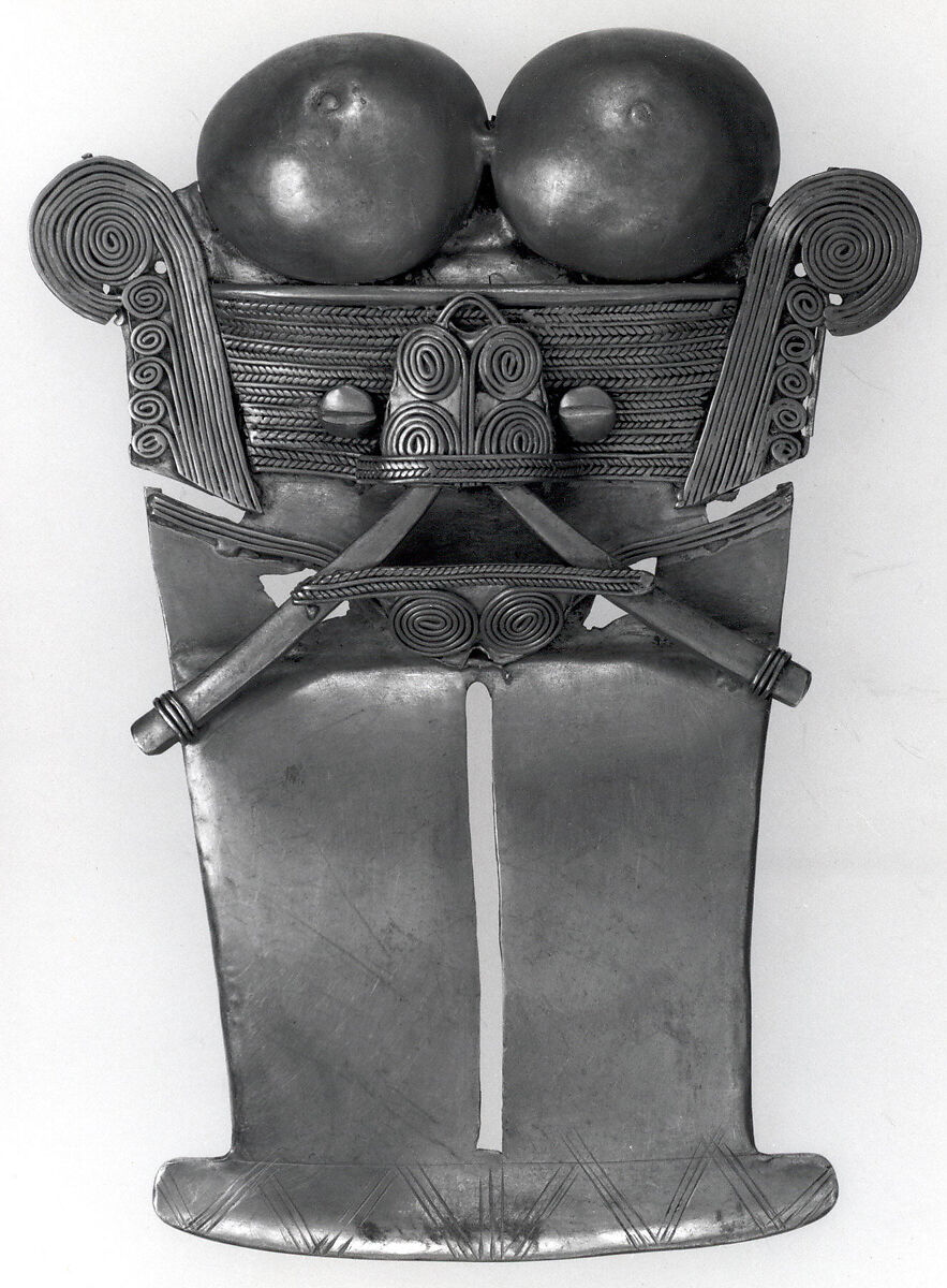 Stylized Figure Pendant, Darién artist(s), Gold, Darien