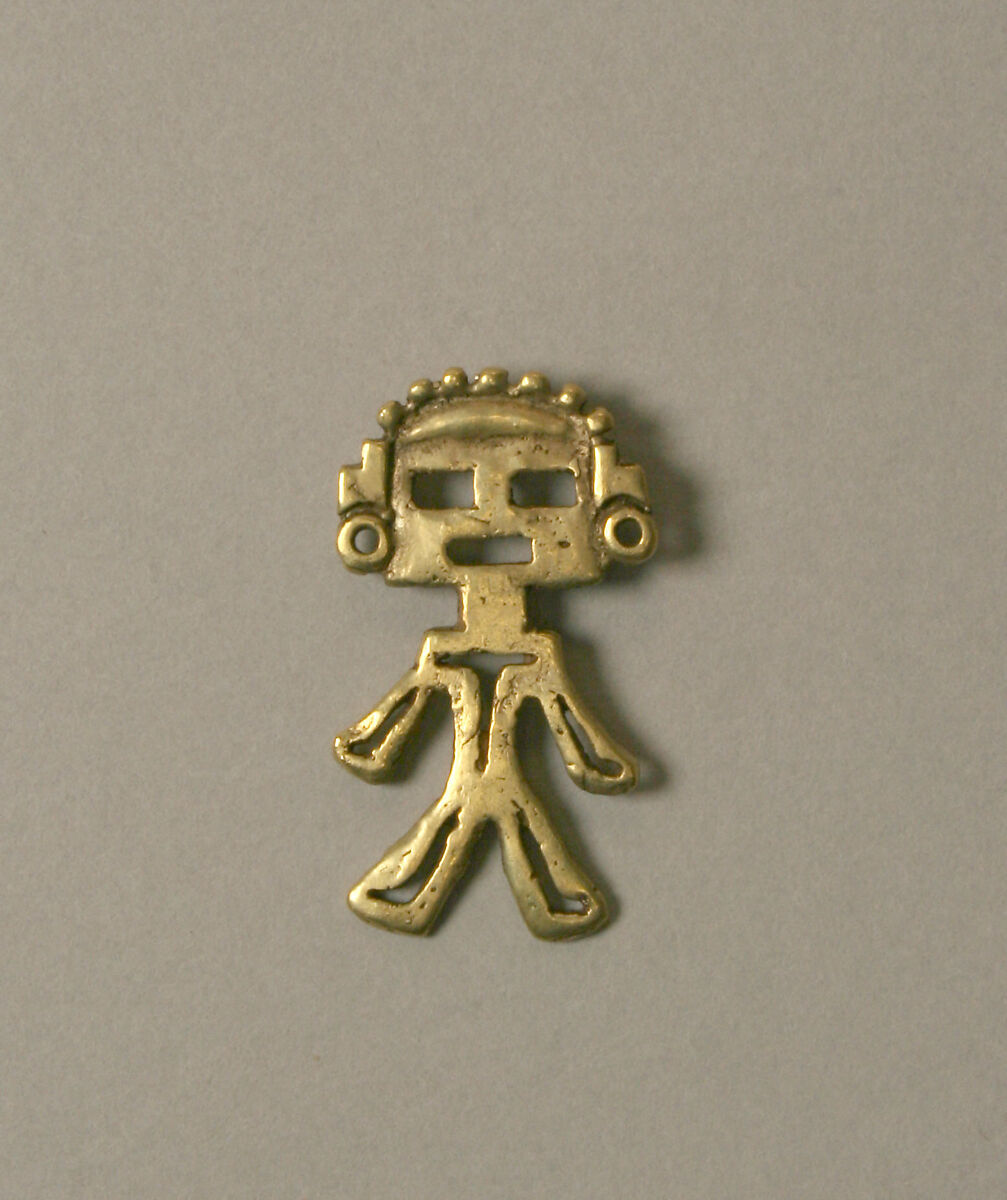 Figure Pendant, Gold (cast), Calima (Yotoco) 