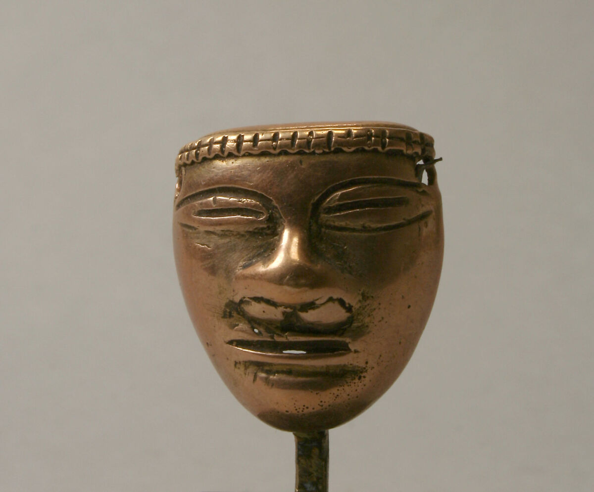 Anthropomorphic Bead, Gold (cast), Early Quimbaya 