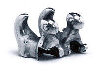 Double-Animal Pendant, Gold (cast), International or Initial