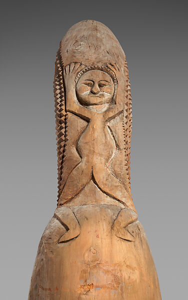 Atingting kon (slit gong), Tin Mweleun (commissioned by Tain Mal), Wood, paint