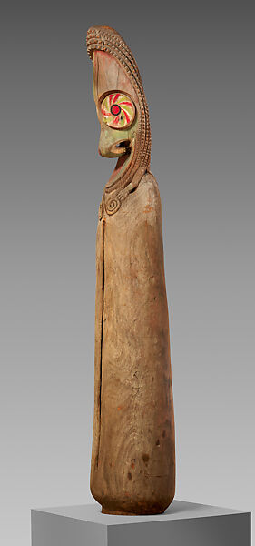 Atingting kon (slit gong), Tin Mweleun (commissioned by Tain Mal), Wood, paint