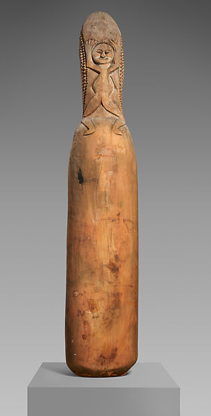 Atingting kon (slit gong), Tin Mweleun (commissioned by Tain Mal), Wood, paint